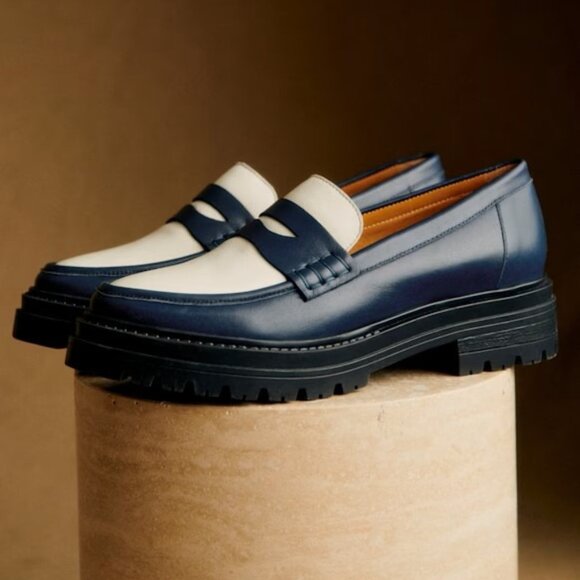 Sezane Shoes - Sezane Albane Loafers Multi Navy - Size 9 (French size 40)